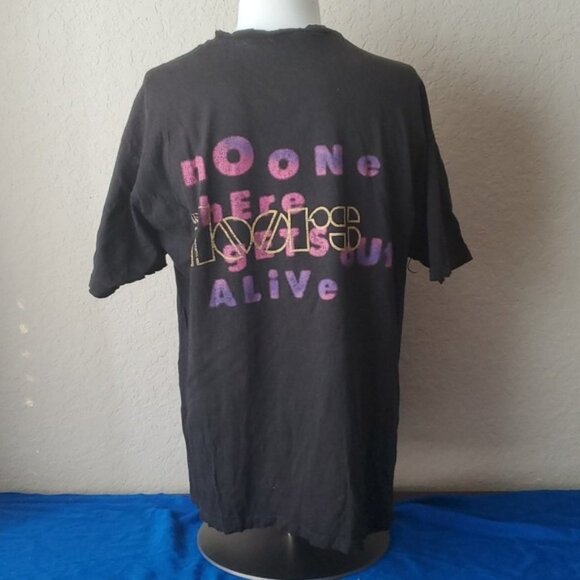 VTG 1990's The Doors Jim Morrison No One Gets Out Alive tshirt well worn - Picture 3 of 15